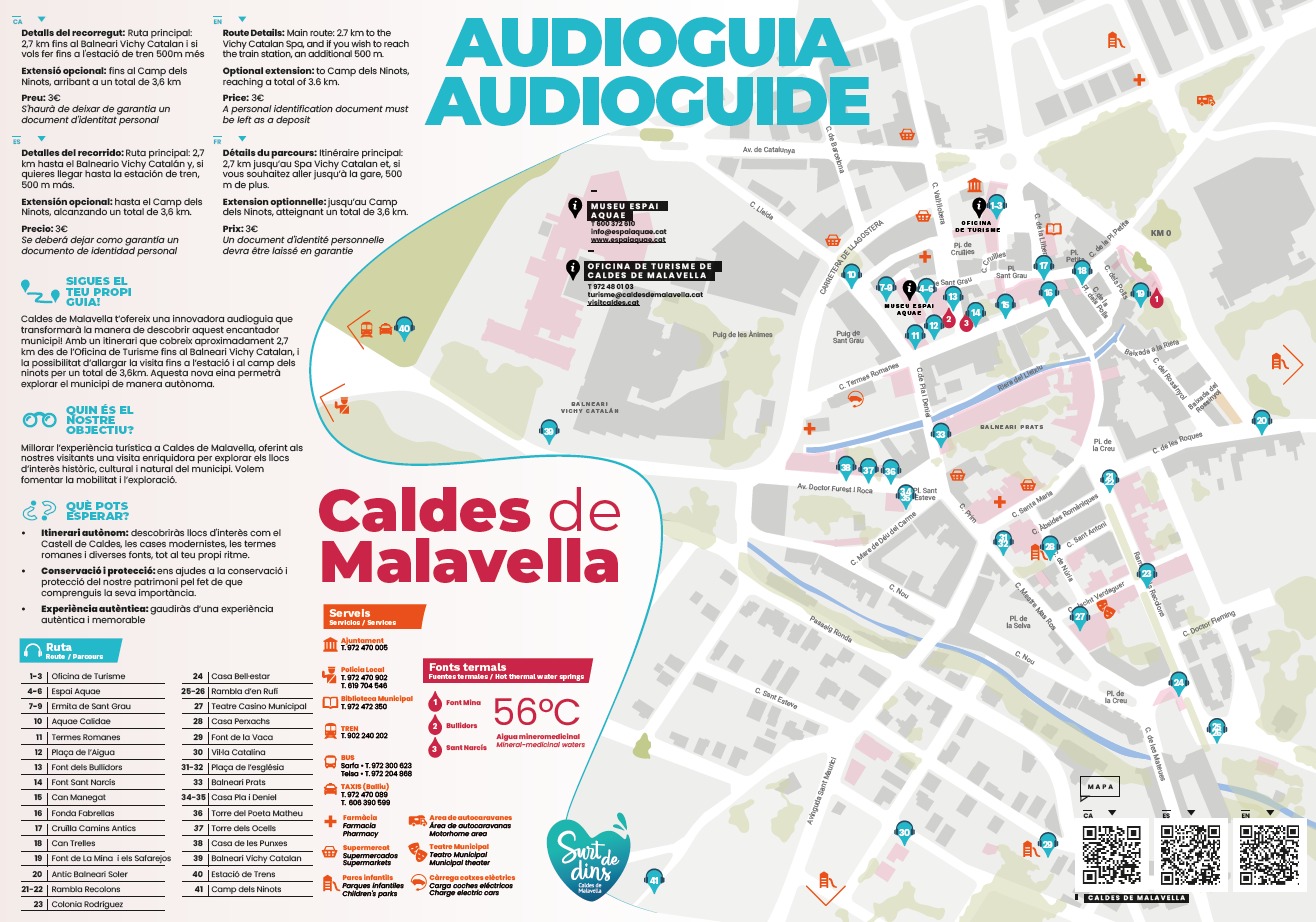 Caldes de Malavella estrena audioguies amb accessibilitat universal per millorar l’experiència turística